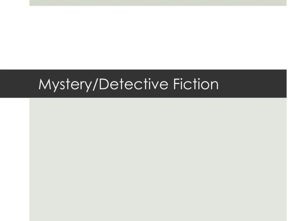 Mystery/Detective Fiction