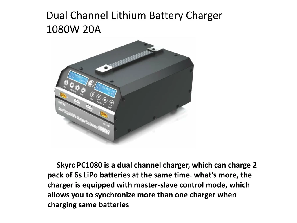dual channel lithium battery charger 1080w 20a