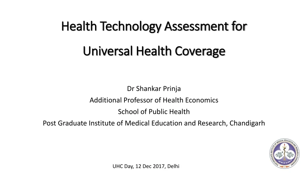 health technology assessment for universal health coverage