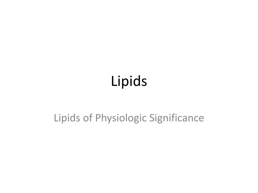 lipids