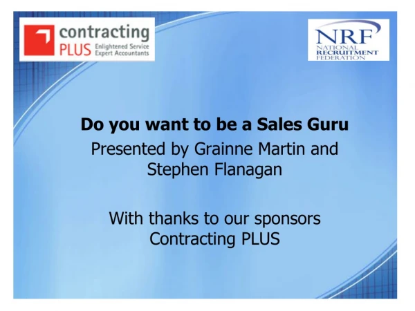 Why we Love to Hate Business Development and Sales calls? A Breakfast Briefing for the NRF