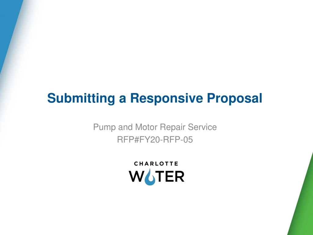 submitting a responsive proposal