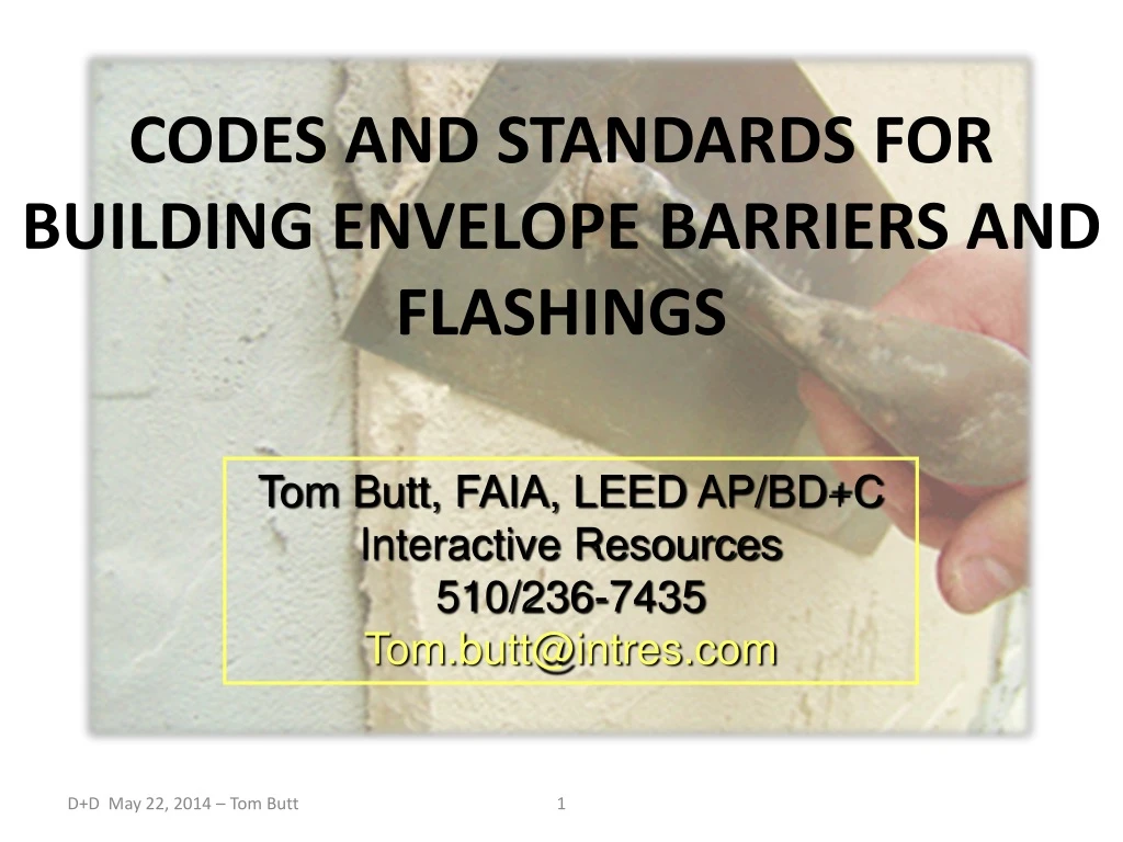 codes and standards for building envelope barriers and flashings