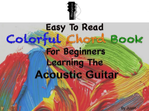Easy To Read Colorful Chord Book For Beginners Learning The Acoustic Guitar