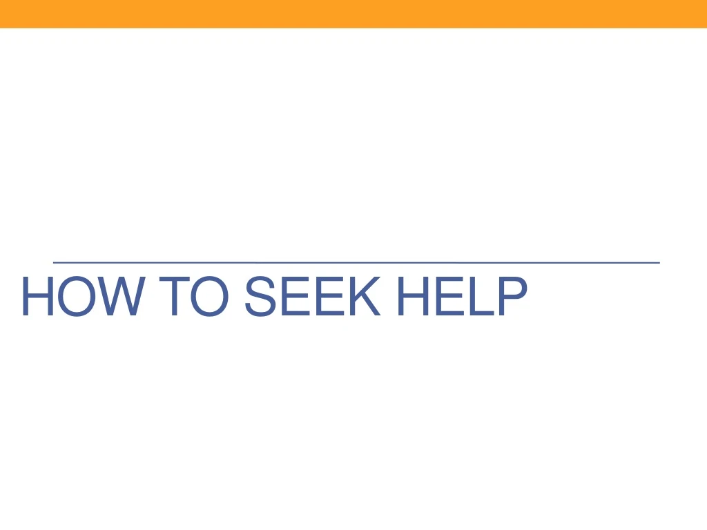 how to seek help