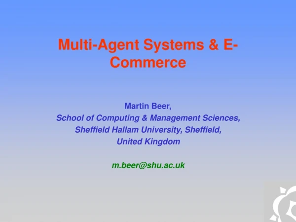 Multi-Agent Systems &amp; E-Commerce