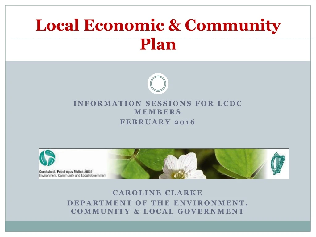 local economic community plan