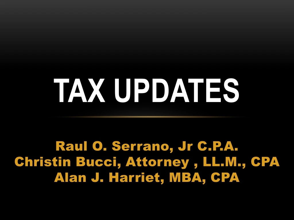 tax updates