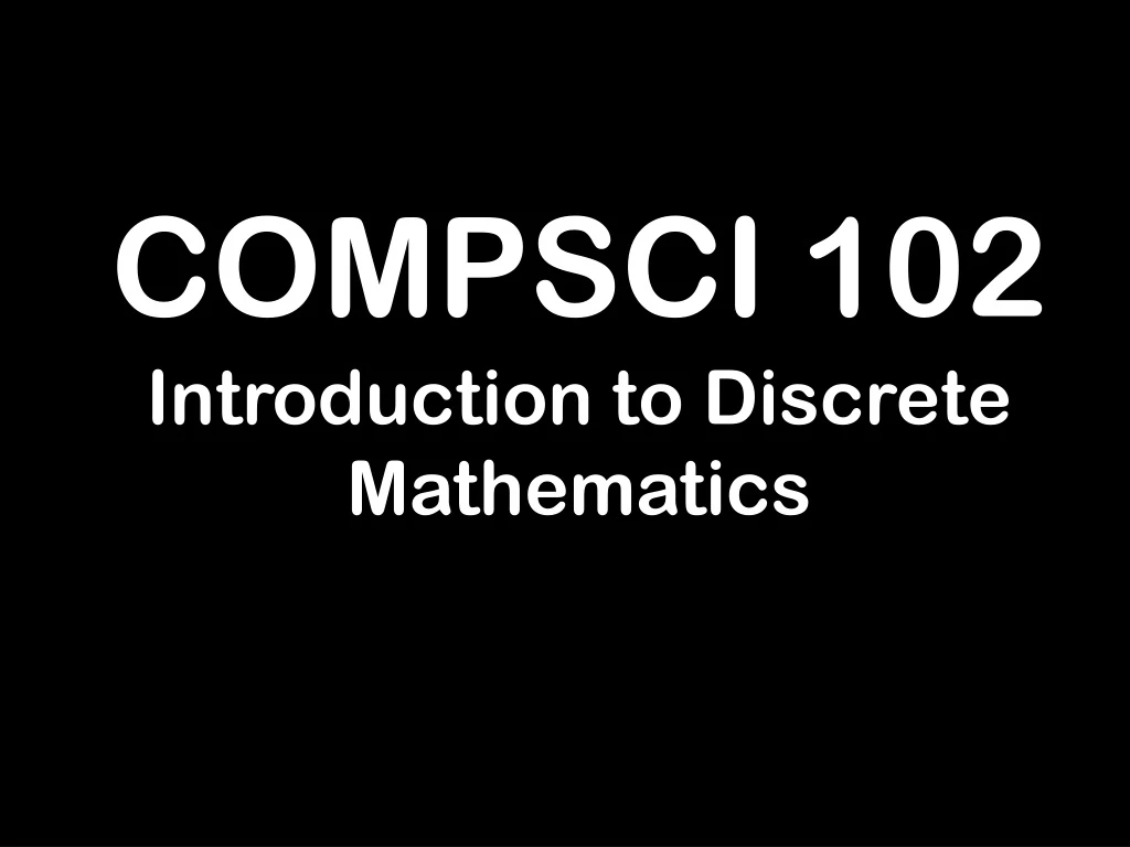 compsci 102