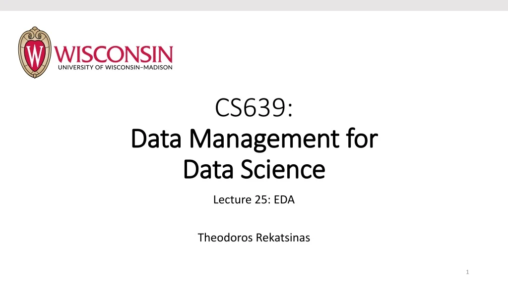 cs639 data management for data science