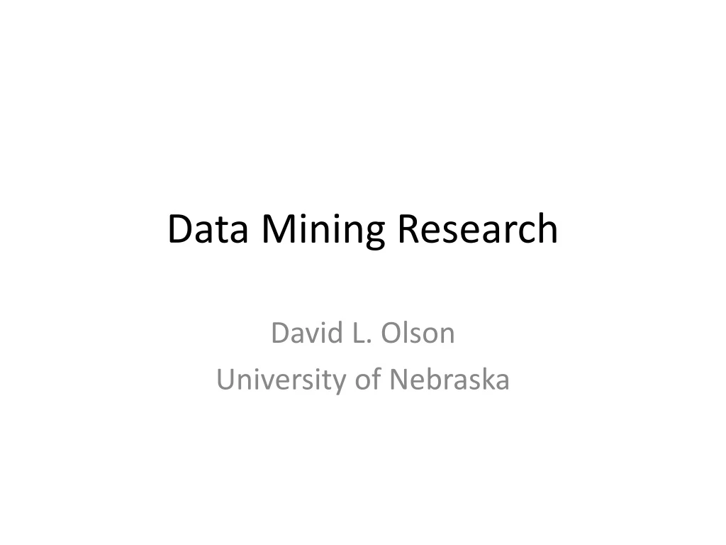 data mining research