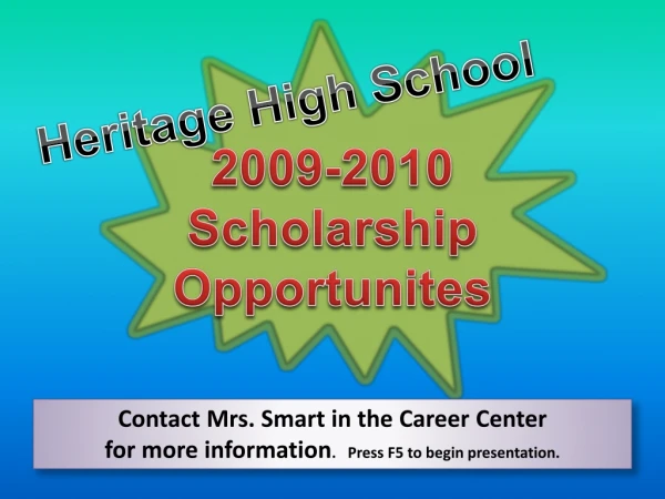 2009-2010 Scholarship Opportunites