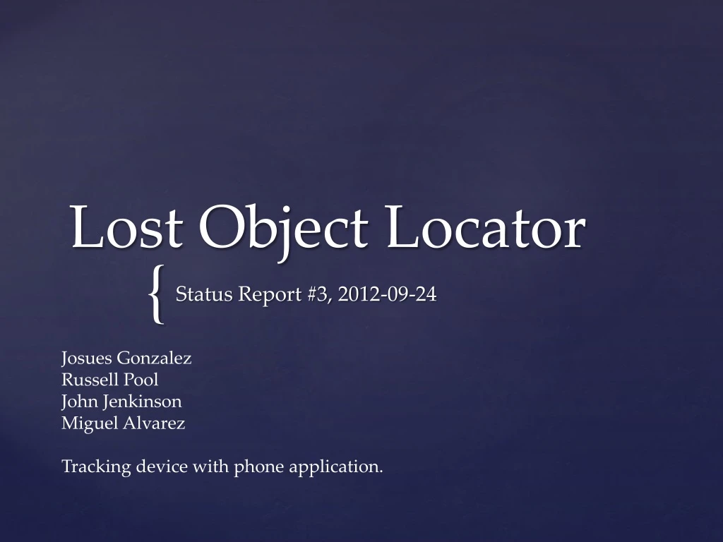 lost object locator