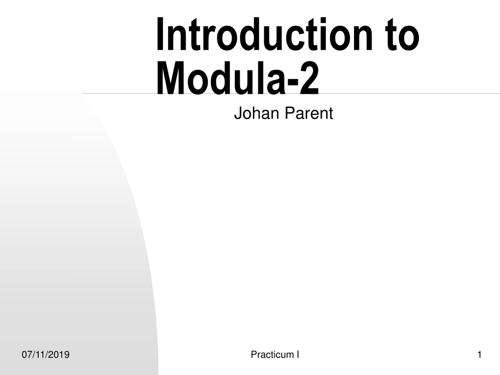 introduction to modula 2