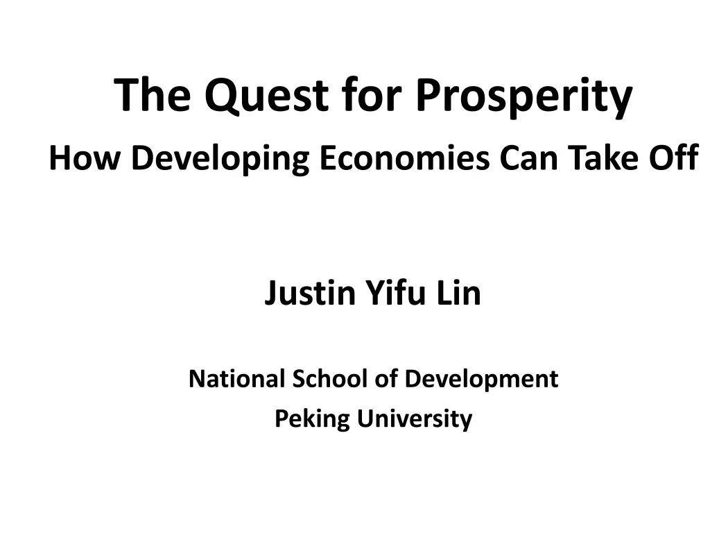 the quest for prosperity how developing economies