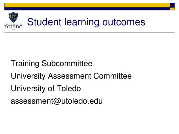 Student learning outcomes