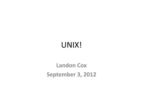 UNIX!