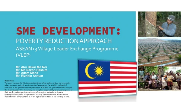 SME DEVELOPMENT: POVERTY REDUCTION APPROACH