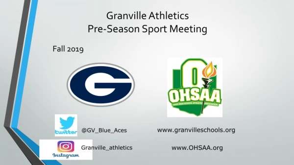 Granville Athletics Pre-Season Sport Meeting