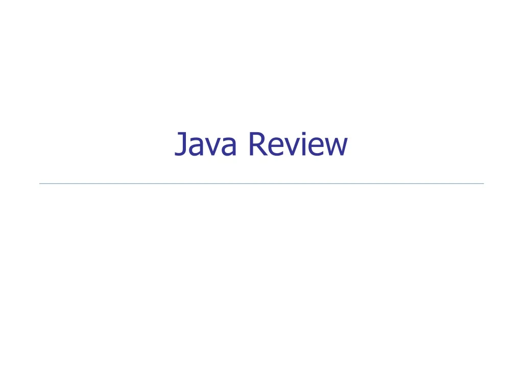java review