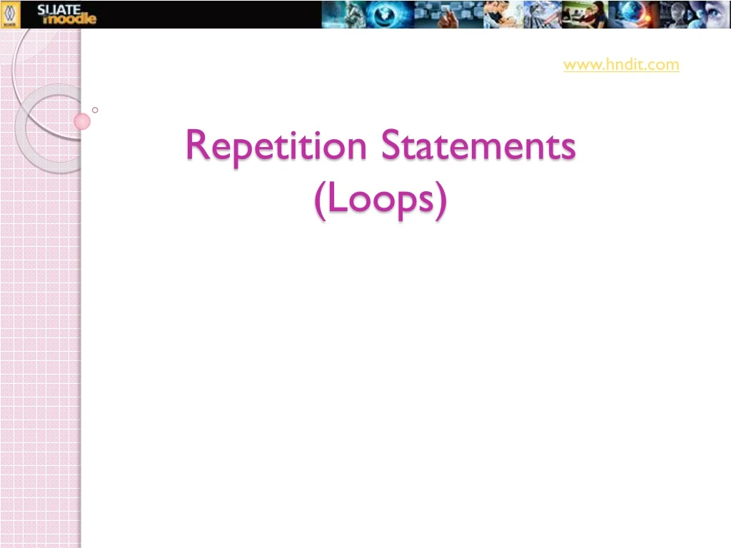 repetition statements loops