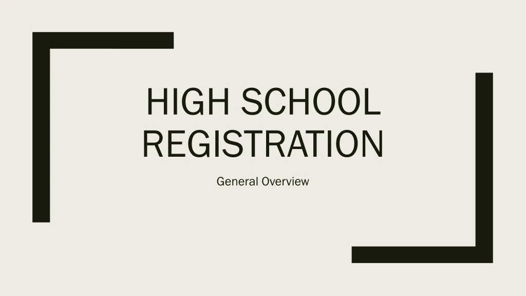 high school registration