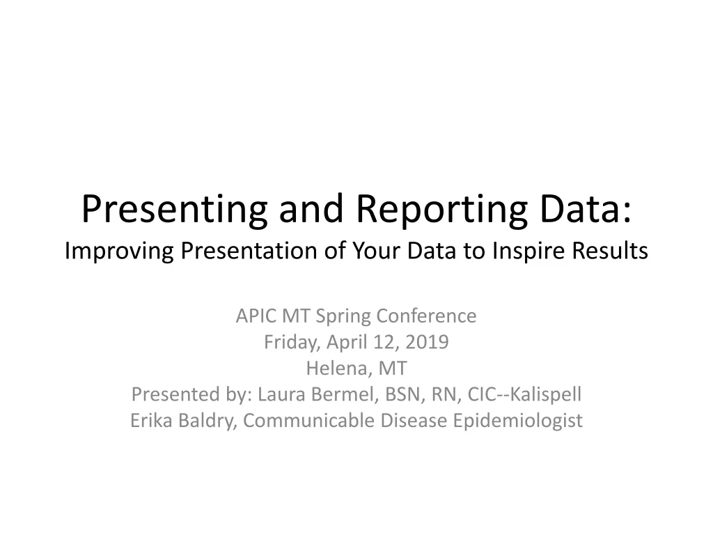presenting and reporting data improving presentation of your data to inspire results