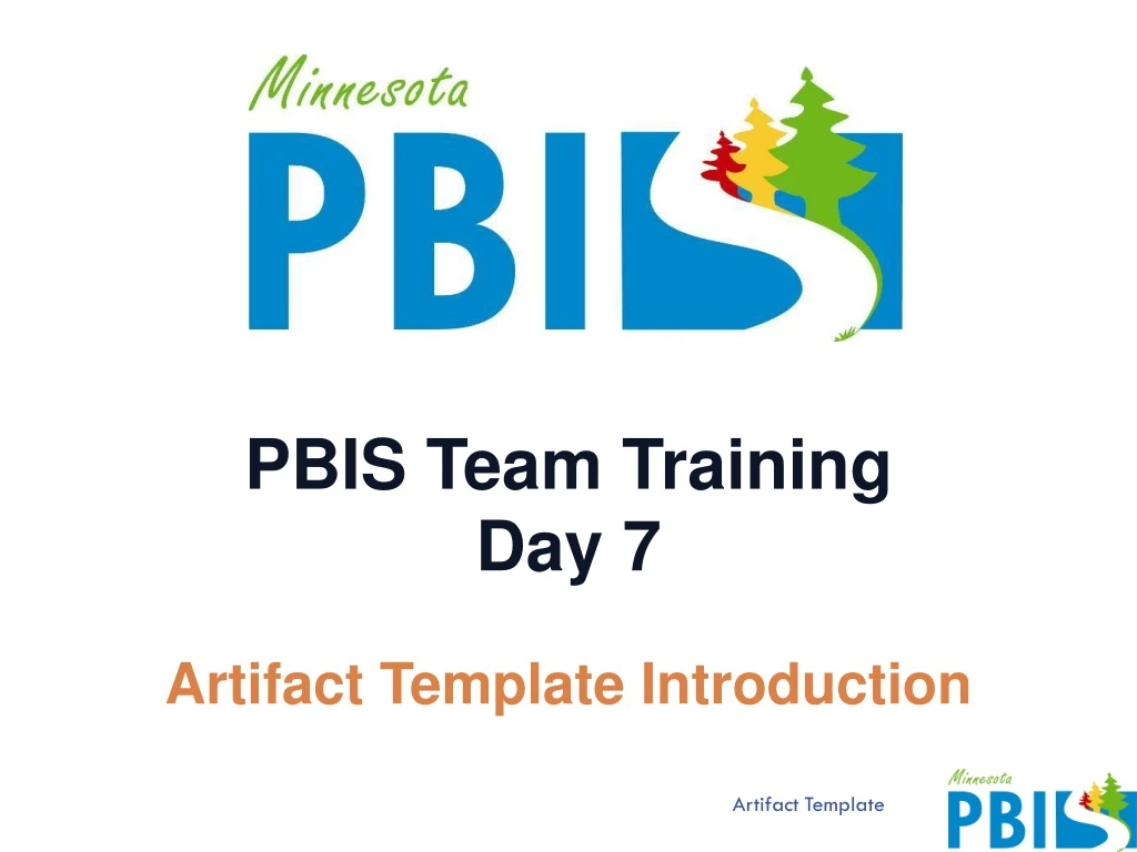 pbis team training day 7 artifact template introduction