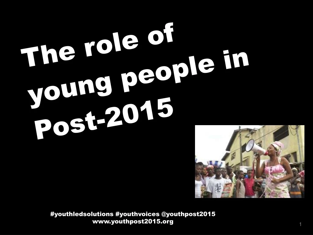 the role of young people in post 2015