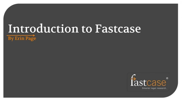 Introduction to Fastcase