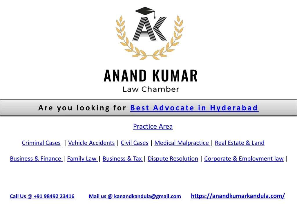 are you looking for best advocate in hyderabad