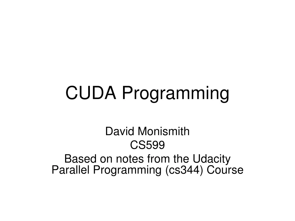 cuda programming