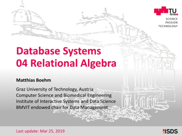 Database Systems 04 Relational Algebra