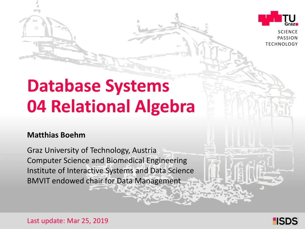 database systems 04 relational algebra