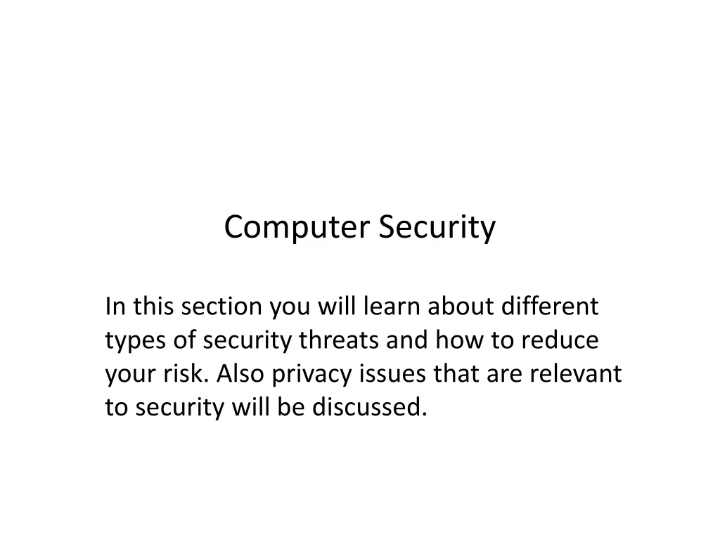 computer security