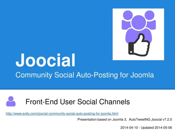 Joocial Community Social Auto-Posting for Joomla