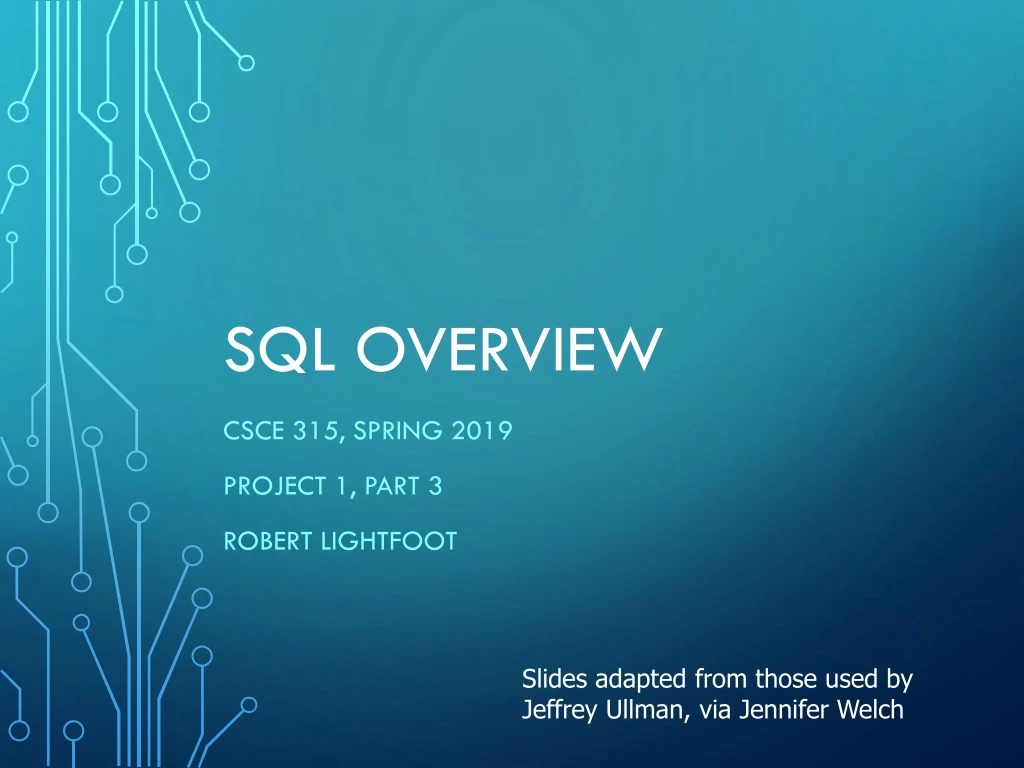 sql overview