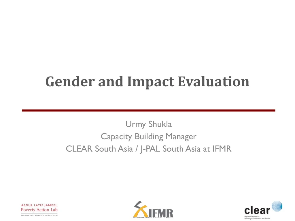 gender and impact evaluation