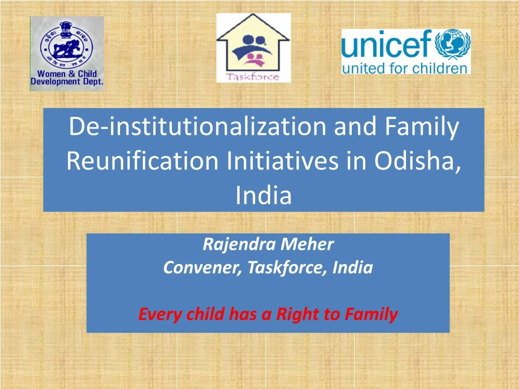de institutionalization and family reunification initiatives in odisha india