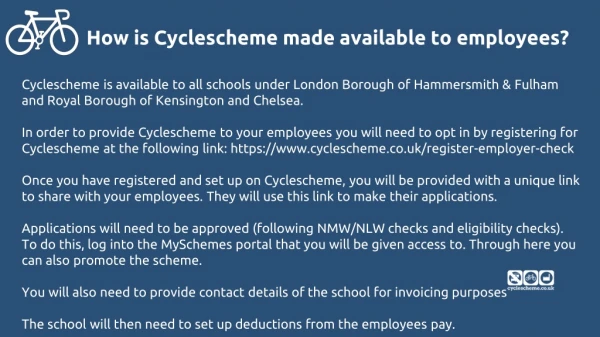 How is Cyclescheme made available to employees?