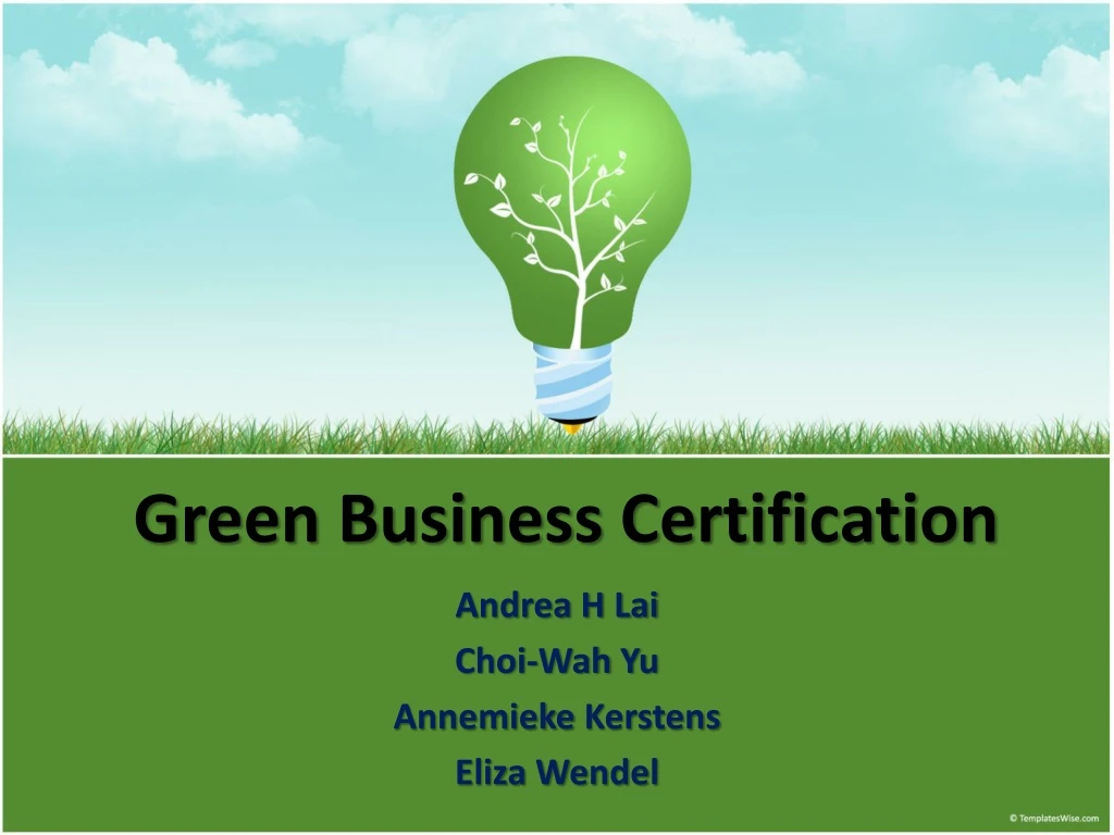 green business certification