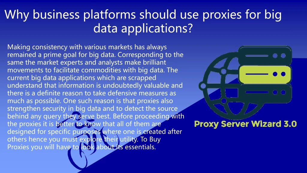 why business platforms should use proxies for big data applications