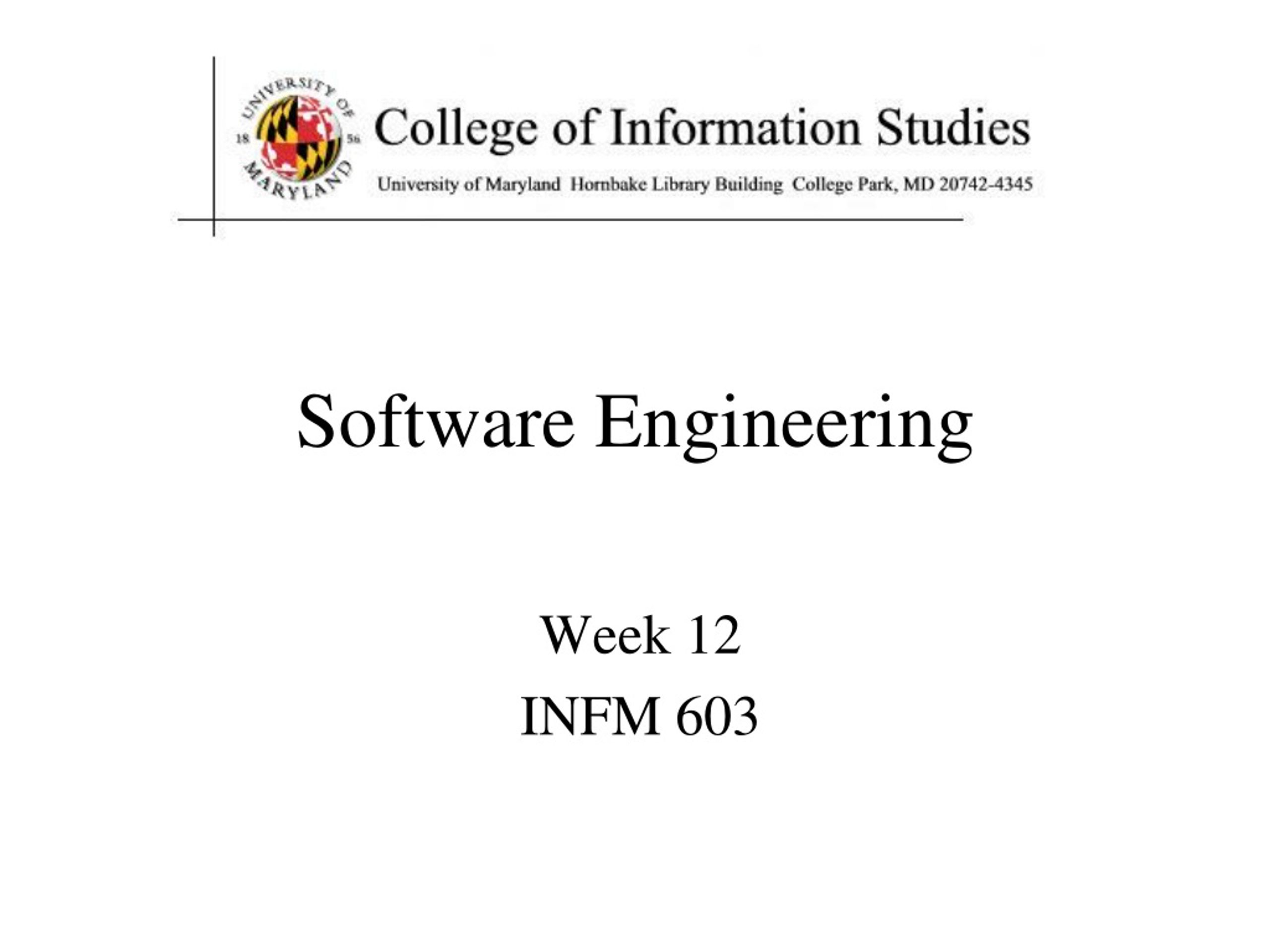 Software Engineering - slide 1