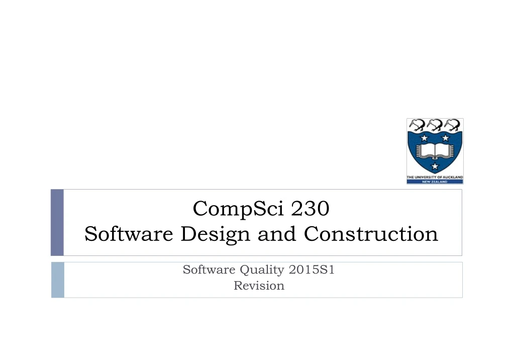 compsci 230 software design and construction