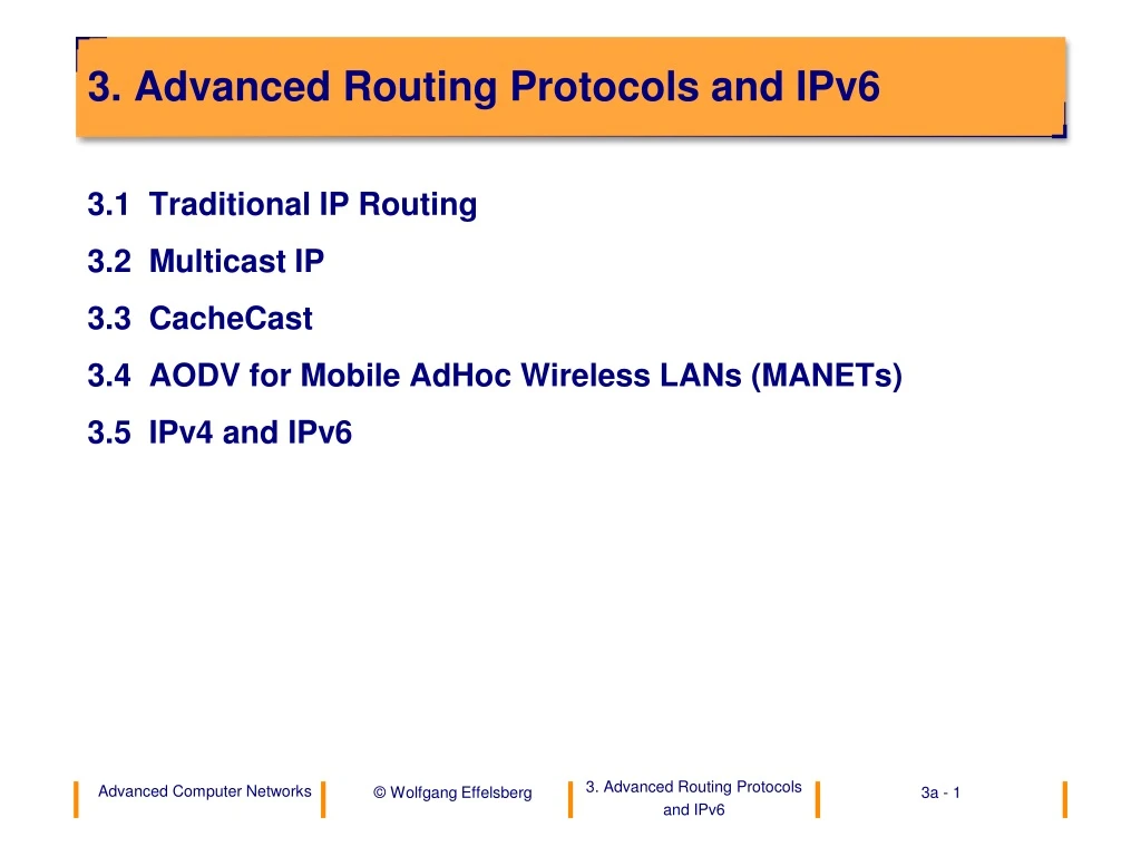 3 advanced routing protocols and ipv6