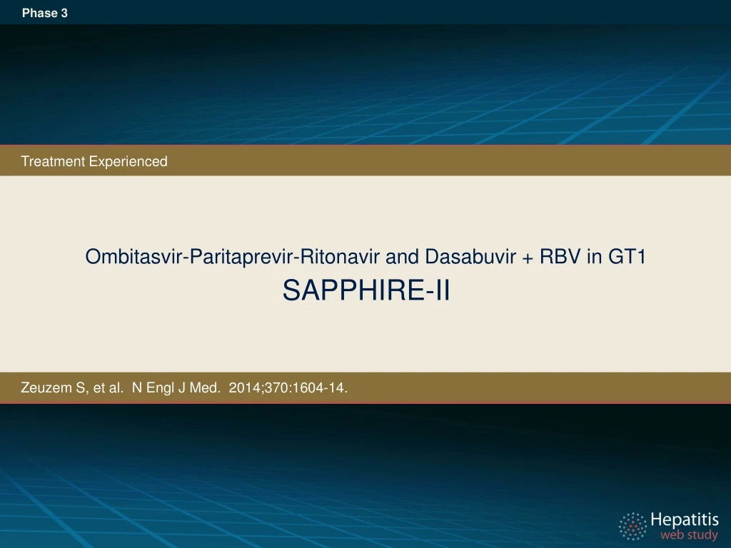 ombitasvir paritaprevir ritonavir and dasabuvir rbv in gt1 sapphire ii