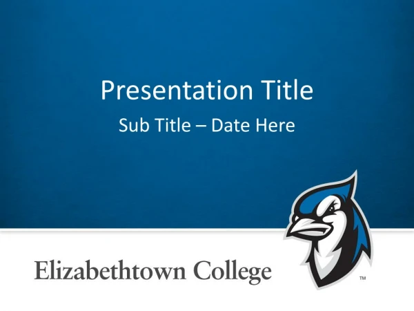 Presentation Title Sub Title – Date Here