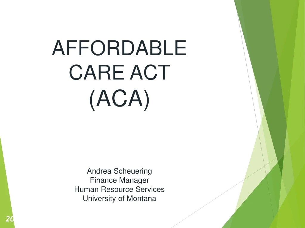 affordable care act aca andrea scheuering finance