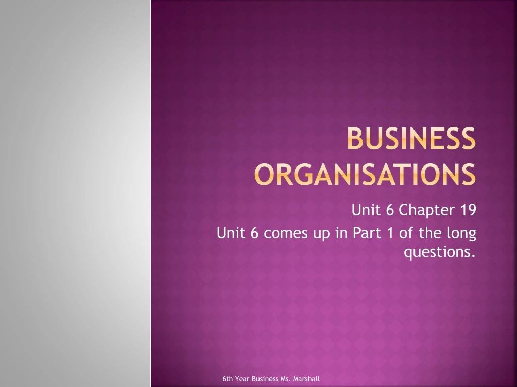 business organisations