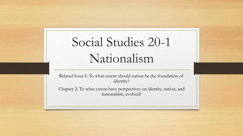 social studies 20 1 nationalism